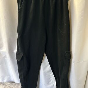 Black Cargo Joggers